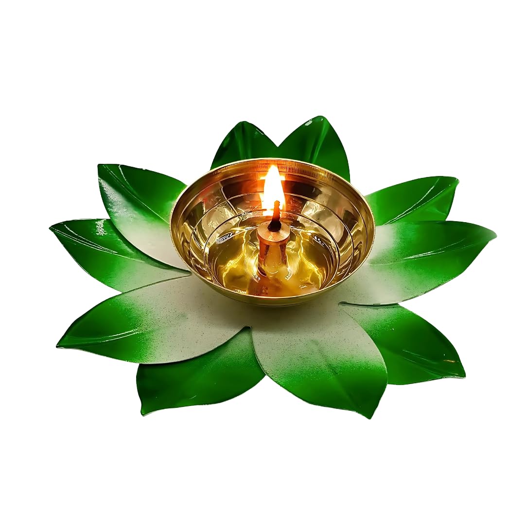 Metal Lotus Diya Tealight Holder for Home Decoration | 1 in a box
