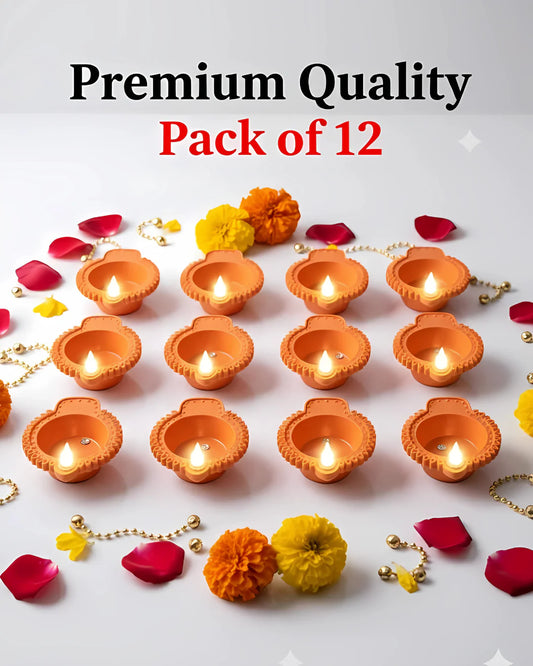 LED Water Sensor Diyas (Pack of 12 and 24)