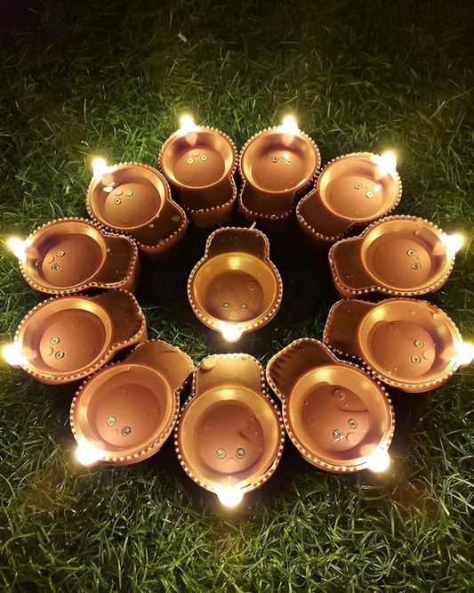 LED Water Sensor Diyas (Pack of 12 and 24)