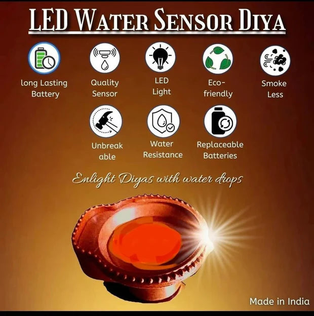 LED Water Sensor Diyas (Pack of 12 and 24)